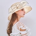 thumbnail image 4 of Derby Hat for Women 2023, Organza Tea Party Fascinator Hats Fashionable Church Hats Brides Beach Sun Hat, 4 of 8