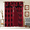 Burgundy/Black, variant on Gorgeous Home Linen 2pc Window Curtain Set 120" W X 84" L Attached Valance and Backing Sheer with 2 Tassels Rod Pocket Drape Leaf Printed Teal Blue