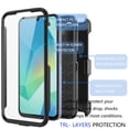 thumbnail image 6 of Takfox Case For Samsung Galaxy A36 5G ,Shockproof Heavy Duty Rugged Locking Swivel Holster Belt Clip Kickstand Full Body Hard Shell Phone Cover Case,Black, 6 of 7