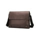 thumbnail image 2 of Textured Leather Crossbody Shoulder Bag | Adjustable Lightweight Strap | Spacious Multi-Compartment Handbag | Travel Work Daily Use | Coffee Brown | 33x24x5 cm | 1 Pc, 2 of 6