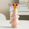 thumbnail image 3 of dianhelloya Ceramic Christmas Tree Decor High-temperature Firing Ceramics Ceramic Christmas Tree Figurine Small Xmas Tree with Fruit Topper Festive for Home, 3 of 7