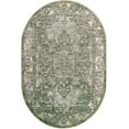 thumbnail image 3 of Unique Loom Isabella Collection Area Rug - Adjani (4' 1" x 6' 1" Oval Green/Ivory), 3 of 9