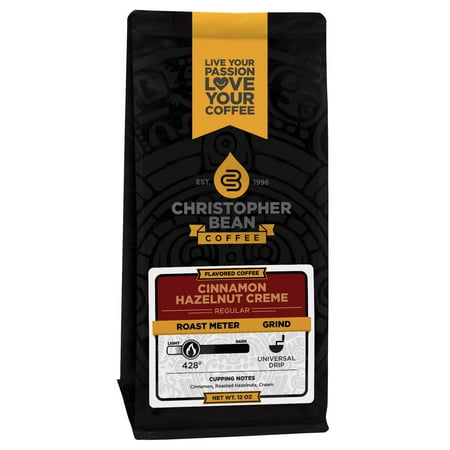 Cinnamon Hazelnut Creme Flavored Whole Bean Coffee, 12 Ounce (Best Flavored Coffee Beans Review)