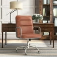 thumbnail image 3 of Scranton & Co Chaise de Bureau Moderne de Direction en Cuir Brun, 3 of 12