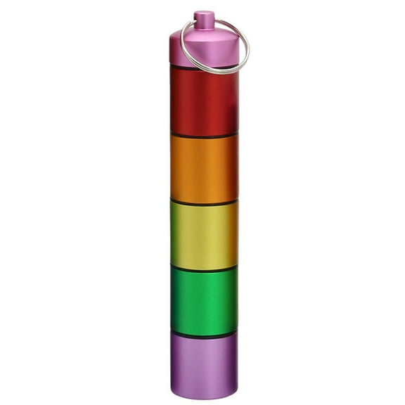 Mini Medicine Storage Pills Box Outdoor Cylinder Tanks Pills Can Multifunctional