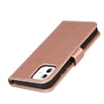 thumbnail image 6 of Allytech Wallet Case for iPhone 11,Magnetic Closure Folio Flip Card Slots Embossed PU Leather Full Protection Kickstand Phone Cover with Hand Strap,Rosegold, 6 of 10