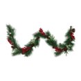 thumbnail image 3 of Holiday Time PL 8ft Plastic Red Berry Leaf Garland Home Decor, 3 of 5