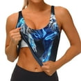 thumbnail image 3 of Honeii Futuristic Blue Light White Tiger patten Workout Crop Tank Top for Women Yoga Tank Tops Athletic Sports Shirts Exercise Undershirts,Sports Bra,Sports vest-Small, 3 of 8