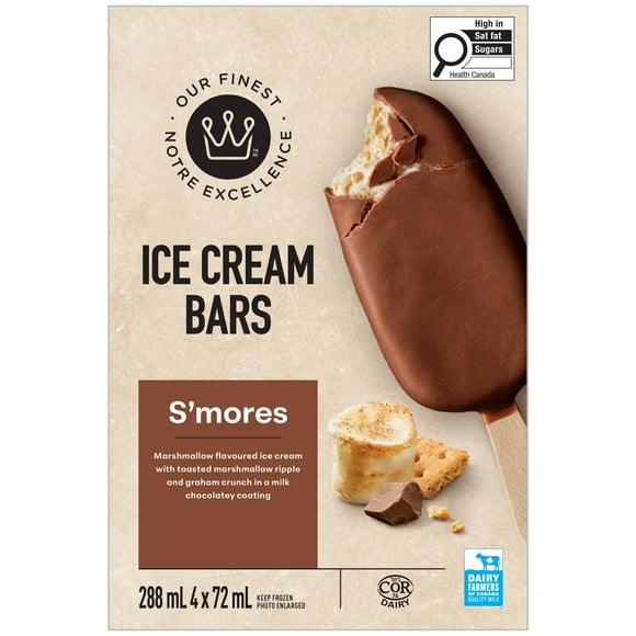 Barres de crème glacée S’mores Notre Excellence 288 ml (4 x 72 ml)