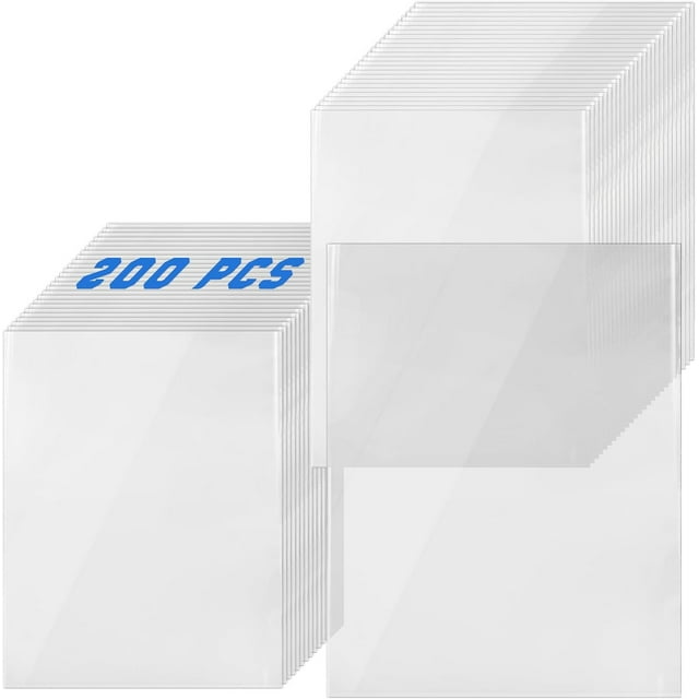 Jumbo Card Sleeves, Card Sleeves for Oversized TCG Trading Cards, Extra Thick Double-Sided 10wire, Size L:5.4x7.5 Inch(200 pcs)