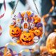 thumbnail image 4 of Cartel de «Feliz Halloween» para la puerta principal. Decoraciones para la puerta principal en Halloween. Cartel para la puerta en Halloween. Placa para la pared para la fiesta de Halloween., 4 of 6