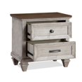 thumbnail image 4 of Nightstand with 2 Drawers and USB Port Cream and Brown - Saltoro Sherpi, 4 of 5