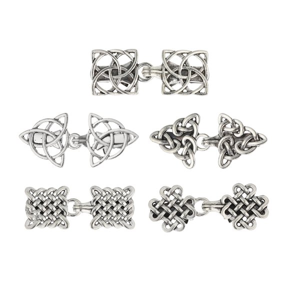Uxcell Cloak Clasp Set, 5Pcs Alloy Sweater Clips Retro Cardigan Buckles, Multi Styles
