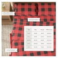 thumbnail image 4 of Flannel Sheet Set King Size - 100% Turkish Cotton, Double-Brushed, Printed Bed Sheets - Ultra-Soft, Cozy, 4-Piece Bedding Set (Buffalo Check Red/Black), 4 of 6