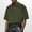A0194-Green, variant on QUINDOS Elbow-Length Shirts for Men Big and Tall Collared Casual Polo Shirts Solid Moisture Wicking Loose Summer T-shirts