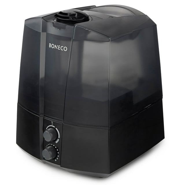 Boneco 7145 Ultrasonic Micro Fine Mist Auto Shut Off Compact Humidifier, Black