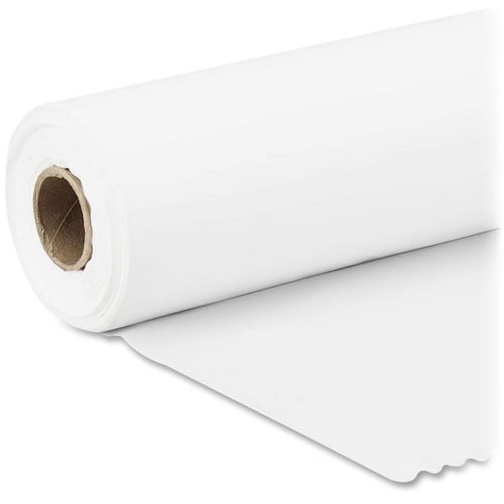 Genuine Joe, GJO10324CT, Banquet-Size Plastic Tablecover, 6 / Carton, White