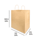 thumbnail image 4 of Bolsa de papel kraft (120 piezas) Caltom  Delivery jumbo con asa, 4 of 4