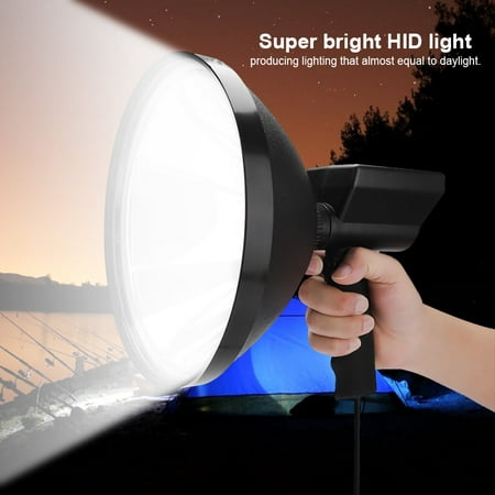 Naccgty Camping HID Light , HID Handheld Light,100W LED HID Handheld Torch Hunting Spot Light Work Spotlight Camping Fishing (Best Handheld Spotlight For Boating)