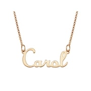 Personalized Planet Premium 14K Gold over Sterling Silver Script Nameplate Necklace, 18", 1mm thickness ,Women's