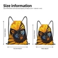 thumbnail image 2 of Kdxio Butterfly On Sunflower Print Drawstring Backpack Bag,Waterproof Draw String Back Sack, Gym Drawstring Bags Swim Bag For Unisex, 2 of 5