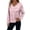 Pink, variant on Laqbezok Dazzling Sequin V Neck Balloon Sleeve Top, Women's Shimmering Evening Party Blouse, Glamorous Sparkly Holiday Outfit