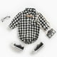 thumbnail image 5 of Sanlutoz Body de algodón de manga larga para bebés y niños, ropa informal a cuadros para bebés, otoño, 5 of 5