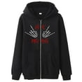 thumbnail image 3 of Aayomet Zip Up Sweatshirt Womens Long Sleeve Hoodie Top Gothic Zip Lace Up Sweatshirt With Pockets Womens Sweatshirts Black,S-L, 3 of 3