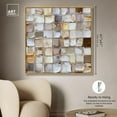 thumbnail image 5 of Woven Stone Canvas Boho Golden Art by Art Remedy, Gold Frame, 40 x 40, 5 of 7