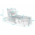 thumbnail image 5 of Aukfa Futon Sofa Bed Chair, 4 in 1 Pull Out Convertible Sleeper Chaise for Small Space Living - Gray, 5 of 8