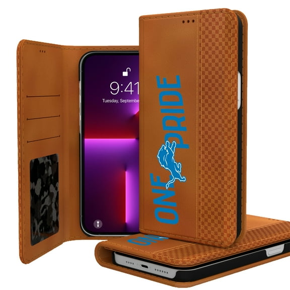 Keyscaper Brown Detroit Lions iPhone Folio Case