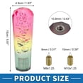thumbnail image 3 of Unique Bargains Universal Gear Shift Knob Acrylic Car for Automatic and Manual Vehicle with 2 Adapter Pink Yellow 1 Set, 3 of 6