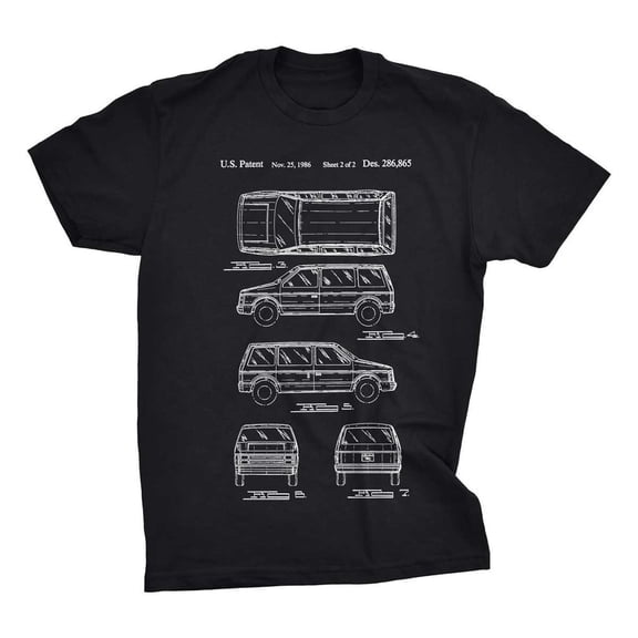 Mighty Circus Minivan Patent T-Shirt - Black, Small