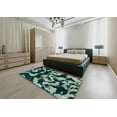 thumbnail image 4 of Ahgly Company Indoor Square Abstract Dark Sea Green Abstract Area Rugs, 5' Square, 4 of 6