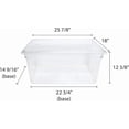 thumbnail image 6 of TrueCraftware- 17 Gallon Clear Food Storage Box Polycarbonate 18" X 26" X 12"- Food Storage Container Meal Prep Containers Reusable for Home Cafeteria Kitchen Organization Dishwasher Safe, 6 of 6