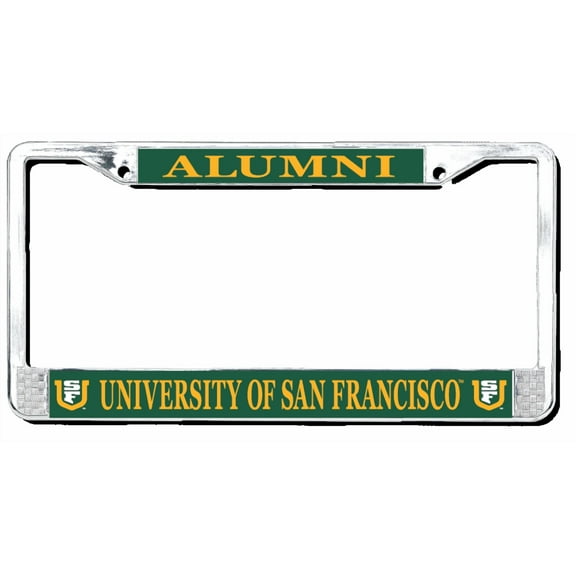 University of San Francisco Alumni Chrome License Plate Frame