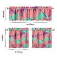 thumbnail image 6 of Kitchen Curtains 24 Inch Short - 3 Panel Set, Rod Pocket Window Curtain with Tropical Palm Tree Sunset Print, 100% Polyester for Boho Kitchen, Beach Room, Easy Wash, 6 of 6