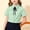 Green, variant on Girls' Short-Sleeve Button-Down Shirt with Bow Tie, 1-18Y Kids Solid Color Preppy Style Collared Blouse, Casual & School Uniform Top for All Occasions Green 1 Years