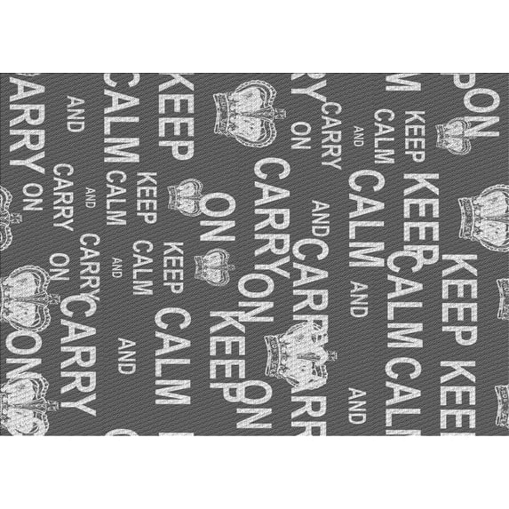Ahgly Company Indoor Rectangle Patterned Dark Gray Area Rugs, 5' x 8'