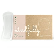 Kindfully Panty Liners - 36-Count - Bamboo-Based, Unscented, Hypoallergenic, Sanitary Feminine Napkins