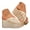Beige, variant on Women’s Floral Embroidered Mesh Slide Platform Sandals Slip On Espadrille Heels Breathable Open Toe Wedge Mules Blue Size 6