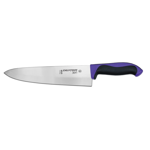 Dexter Russell S360-10P-PCP 10" Stamped Chef's Knife w/ Straight Edge, Carbon Steel