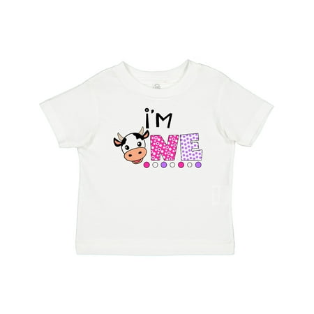 

Inktastic I m 1 Cute Cow and Polka Dots Gift Baby Boy or Baby Girl T-Shirt