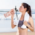 thumbnail image 5 of 32oz Transparent Sports Water Bottle with Straw for Kids Adults Outdoor School Gym Fitness Pastel Pink Pumpkins, 5 of 7