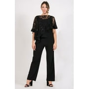 Women's Three Piece Pant Set With Poncho