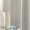 thumbnail image 3 of CURTAINKING Linen Texture Curtains 63 inch Ivory Drapes Bedroom Living Room Thermal Insulated Window Treatment Grommet Top 2 Panels, 3 of 8