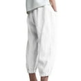 thumbnail image 3 of DYMADE Womens Solid Relaxed Fit Elastic Waist Breathable Casual Pants, 3 of 3