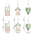 thumbnail image 2 of 6Pcs Easter Decoration Wooden Chick Pendant Heart Charm Letter Sign Spring Home Ornament, 2 of 8