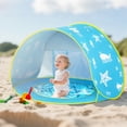 thumbnail image 5 of Wilwolfer Baby Beach Tent for Toddlers Blue Pop up Beach Toys Sun Shelter UV Protection Shade, 5 of 9