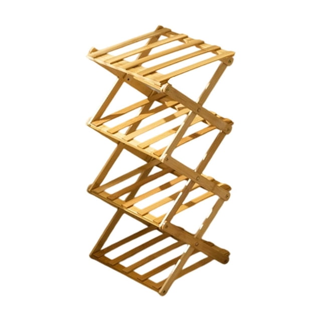 Ohufall Foldable Shoe Rack For Entryway Multi Tier Shoe Organizer Shelf No Assembly Space Saving Shoe Storage Cabinet For Home Shoe Rack Organizer Shoe Storage Closet Shoe Rack